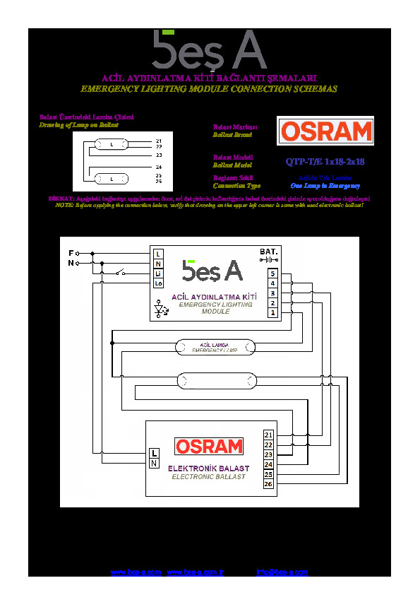 Osram QTP-TE 1x18-2x18