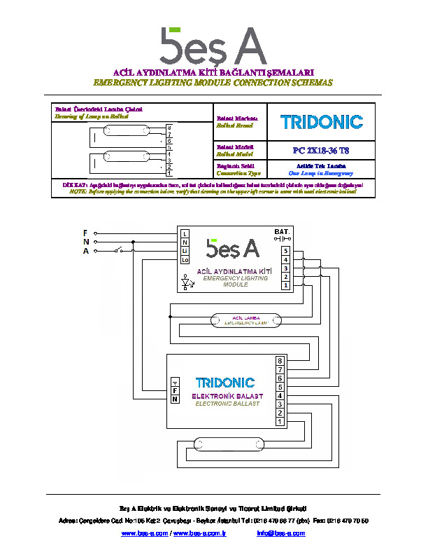 Tridonic PC 2X18-36 T8