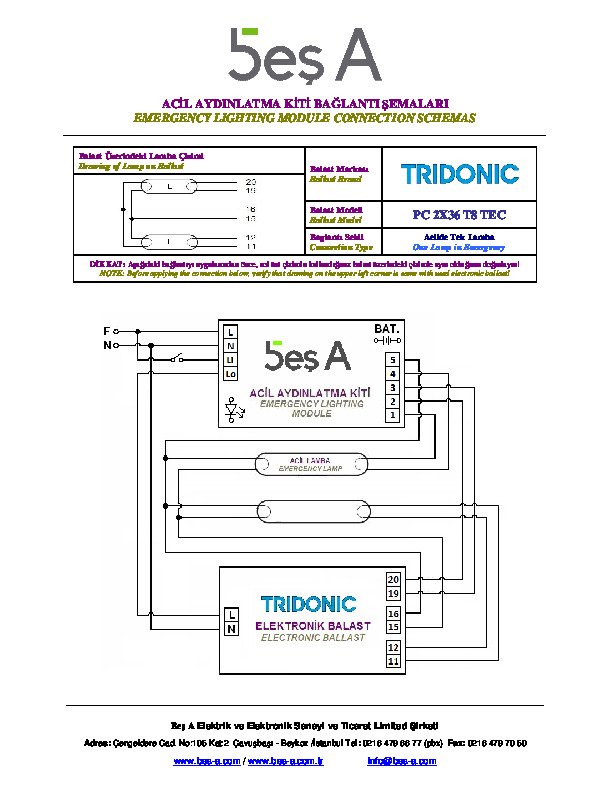 Tridonic PC 2X36 T8 TEC