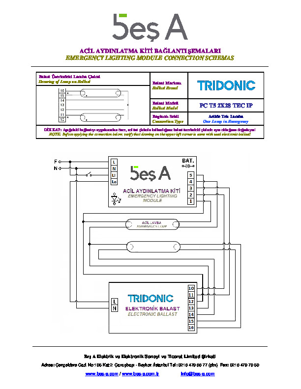 Tridonic PC T5 2X28 TEC IP