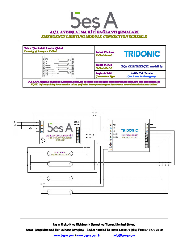 Tridonic PCA 4X18 T8 EXCEL one4all Ip