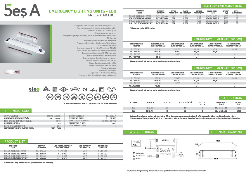 Bes A Product Catalogue EMLUS-SLED (DALI)