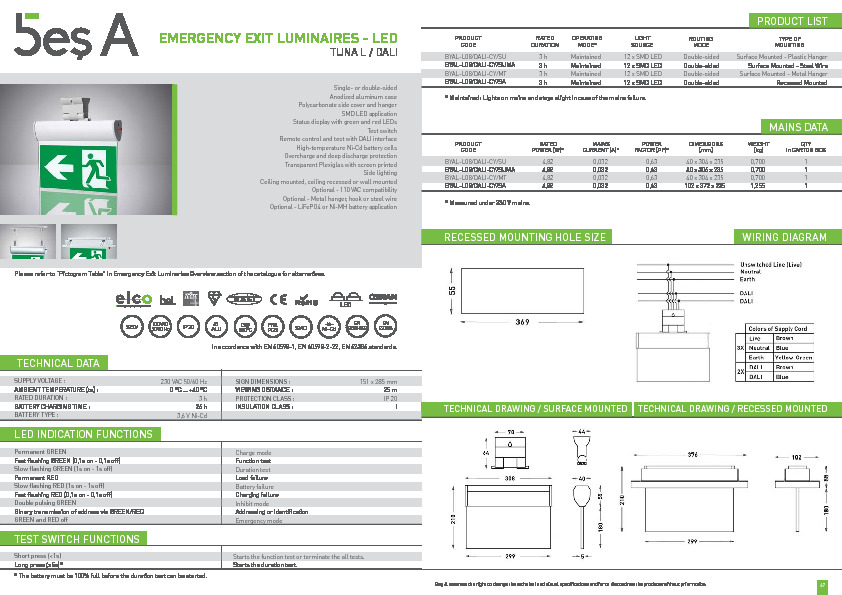 Bes A Product Catalogue TUNA L (DALI)