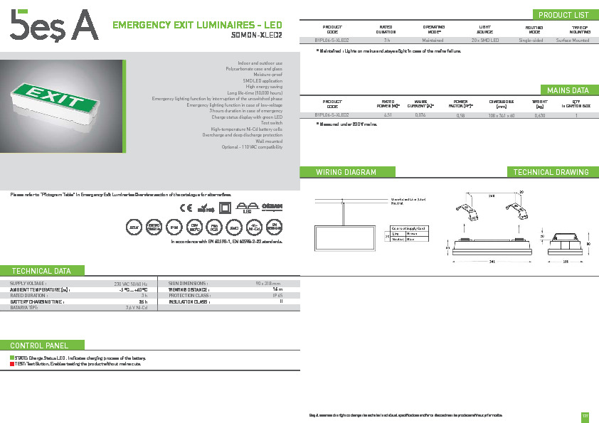 Bes A Product Catalogue SOMON-XLED2 (EXIT)