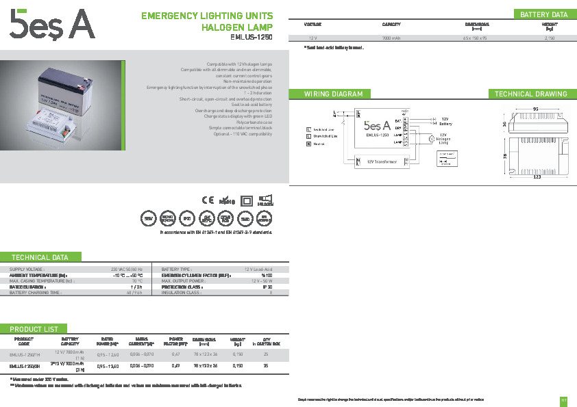 Bes A Product Catalogue EMLUS-1250