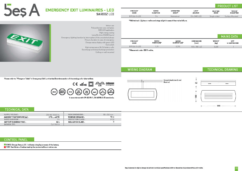 Bes A Product Catalogue SARGOZ LED (EXIT)