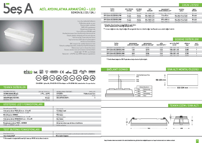 Beş A Ürün Kataloğu SOMON XLED2 (DALI)