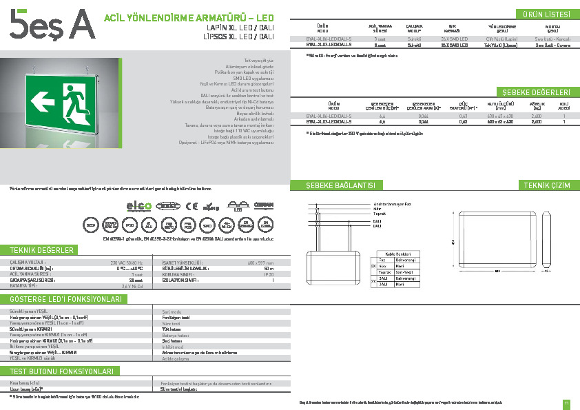 Beş A Ürün Kataloğu LAPİN & LİPSOS XL LED (DALI)